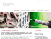 Tablet Screenshot of dimensionics.de
